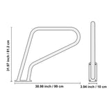 Pool Handrail 39 x 32 inch Stainless Steel with Base Plate for Spas
