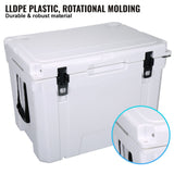 Insulated Portable Cooler, 65 qt, Holds 65 Cans, Ice Retention Hard Cooler with Heavy Duty Handle, Ice Chest Lunch Box for Camping, Beach, Picnic, Travel, Outdoor, Keeps Ice for up to 6 Days