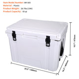 Insulated Portable Cooler, 65 qt, Holds 65 Cans, Ice Retention Hard Cooler with Heavy Duty Handle, Ice Chest Lunch Box for Camping, Beach, Picnic, Travel, Outdoor, Keeps Ice for up to 6 Days