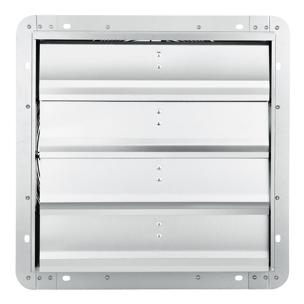 Shutter Exhaust Fan, 406 mm High-speed 1400RPM 1506 CFM, Aluminum Wall Mount Attic Fan with AC-motor, Ventilation and Cooling for Greenhouses, Garages, Sheds, Shops