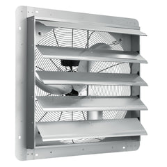 VEVOR Shutter Exhaust Fan, 610 mm High-speed 1400RPM 2892 CFM, Aluminum Wall Mount Attic Fan with AC-motor, Ventilation and Cooling for Greenhouses, Garages, Sheds, Shops