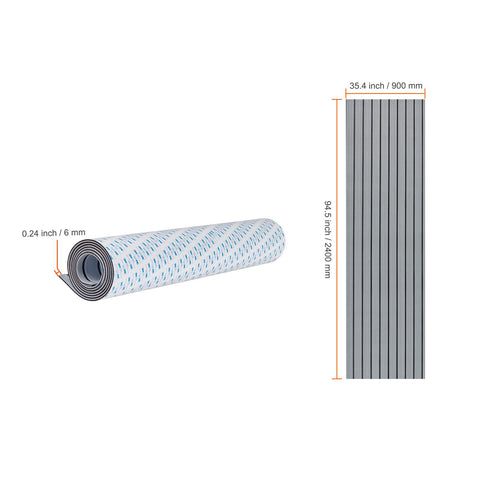 Boat Flooring, EVA Foam Boat Decking 94.5" x 35.4", Non-Slip Self-Adhesive Flooring, 23.2 sq.ft Marine Carpet for Boats, Yacht, Pontoon, Kayak Decking