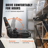 Universal Forklift Seat, Fold Down Tractor Seat with Adjustable Angle Back, Micro Switch and Retractable Seatbelt, 16-34 cm Slot Forklift Seat for Tractor Loader Excavator