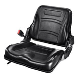Universal Forklift Seat, Fold Down Tractor Seat with Adjustable Angle Back, Micro Switch and Retractable Seatbelt, 16-34 cm Slot Forklift Seat for Tractor Loader Excavator