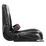 Universal Forklift Seat, Fold Down Tractor Seat with Adjustable Angle Back, Micro Switch and Retractable Seatbelt, 16-34 cm Slot Forklift Seat for Tractor Loader Excavator