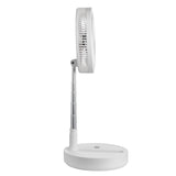 12 Inch Foldable Oscillating Standing Fan with Remote Control, 4 Speed Adjustable Portable Desk Quiet Fan, 7200mah Rechargeable USB Small Fan, Folded Rotating Floor Fan for Bedroom Office Travel