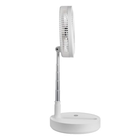 12 Inch Foldable Oscillating Standing Fan with Remote Control, 4 Speed Adjustable Portable Desk Quiet Fan, 7200mah Rechargeable USB Small Fan, Folded Rotating Floor Fan for Bedroom Office Travel