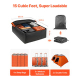 Car Rooftop Cargo Carrier Bag, 15 Cubic Feet Car Roof Cargo Carrier, 100% Waterproof Heavy Duty 840D PVC Roof Luggage Bag for All Vehicle with/without Rack- with Lock, Non-Slip Mat, 4 Door Hooks