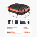 Car Rooftop Cargo Carrier Bag, 15 Cubic Feet Car Roof Cargo Carrier, 100% Waterproof Heavy Duty 840D PVC Roof Luggage Bag for All Vehicle with/without Rack- with Lock, Non-Slip Mat, 4 Door Hooks