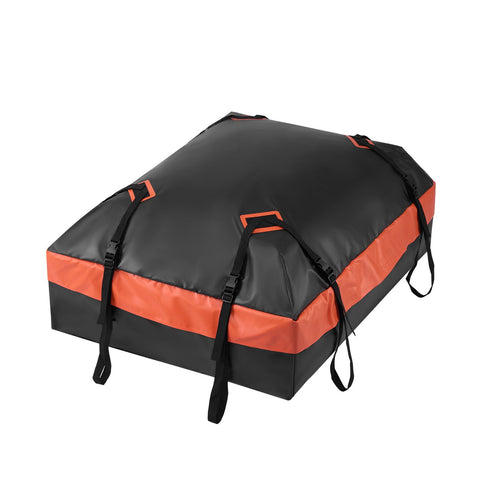 Car Rooftop Cargo Carrier Bag, 15 Cubic Feet Car Roof Cargo Carrier, 100% Waterproof Heavy Duty 840D PVC Roof Luggage Bag for All Vehicle with/without Rack- with Lock, Non-Slip Mat, 4 Door Hooks