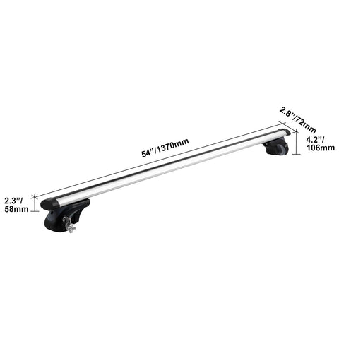 Roof Rack Cross Bars, Aluminum Roof Rack Crossbars, Fit Raised Side Rail with Gap, 90 kg Load Capacity, Adjustable Crossbars with Locks, for SUVs, Sedans, and Vans