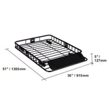 Roof Rack Cargo Basket 200 LBS 51"x36"x5" for SUV Truck with Luggage Bag