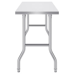 VEVOR Stainless Steel Kitchen Bench Folding Commercial Prep Table 1220x610 mm