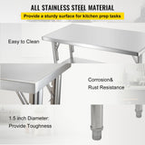 Commercial Worktable Workstation Folding Commercial Prep Table 1220x610 mm