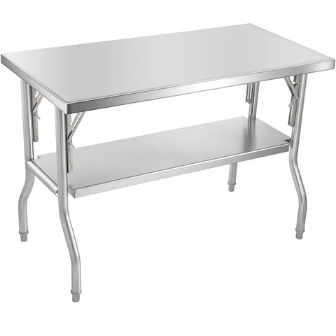 Commercial Worktable Workstation Folding Commercial Prep Table 1220x610 mm