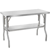 Commercial Worktable Workstation Folding Commercial Prep Table 1220x610 mm
