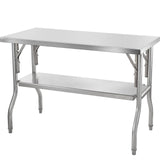 Commercial Worktable Workstation Folding Commercial Prep Table 1220x610 mm