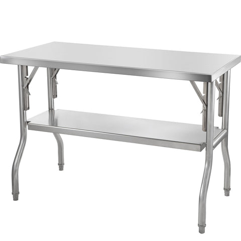 Commercial Worktable Workstation Folding Commercial Prep Table 1220x610 mm