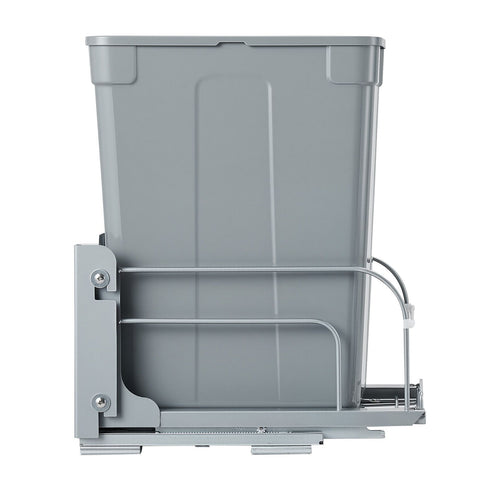 Pullout Trash Can for Kitchen Cabinets, Garbage Waste Recycling Bin, Under Mount Waste Container, with Heavy Duty Metal Soft Close Sliding System and Door Kit, for Sink, Under Counter
