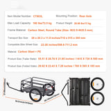 Bike Cargo Trailer, 72.5 kg Load, Heavy-Duty Bicycle Wagon Cart, Foldable Compact Storage & Quick Release with Universal Hitch, 406.4 mm Wheels, Safe Reflectors, Fits 558.8-711.2 mm Bike Wheels