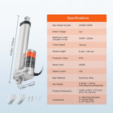 Linear Actuator 12V 6Inch 0.55"/s High Speed 220lbs/1000N IP54 Protection