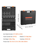 Impact Socket Set 43 Piece Impact Sockets, Standard Socket Assortment, Drive Socket Set 6-Point Sockets Metric 9-30mm (Standard/Deep)