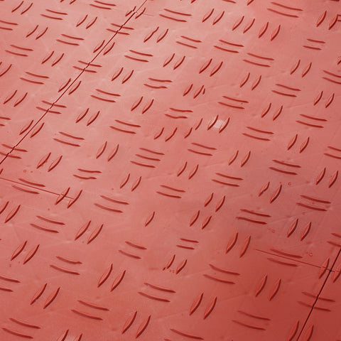 Garage Tiles Interlocking, 12 x 12 x 0.53 inch 25 Pack Garage Floor Covering Tiles, Non-Slip Double-Sided Texture Garage Flooring Tiles, for Garages, Basements, Repair Shops, Red