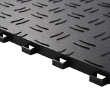 Garage Tiles Interlocking, 12 x 12 x 0.53 inch 50 Pack Garage Floor Covering Tiles, Non-Slip Double-Sided Texture Garage Flooring Tiles, for Garages, Basements, Repair Shops, Black