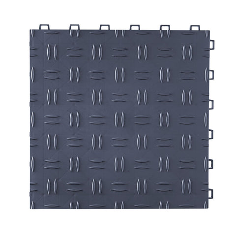 Garage Tiles Interlocking, 12 x 12 x 0.53 inch 25 Pack Garage Floor Covering Tiles, Non-Slip Double-Sided Texture Garage Flooring Tiles, for Garages, Basements, Repair Shops, Graphite Gray