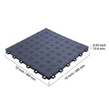Garage Tiles Interlocking, 12 x 12 x 0.53 inch 25 Pack Garage Floor Covering Tiles, Non-Slip Double-Sided Texture Garage Flooring Tiles, for Garages, Basements, Repair Shops, Graphite Gray