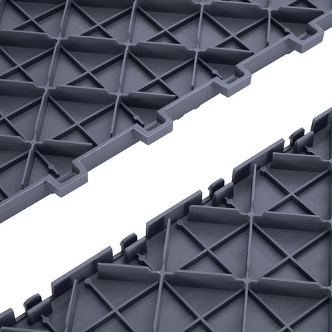 Garage Tiles Interlocking, 12 x 12 x 0.53 inch 25 Pack Garage Floor Covering Tiles, Non-Slip Double-Sided Texture Garage Flooring Tiles, for Garages, Basements, Repair Shops, Graphite Gray