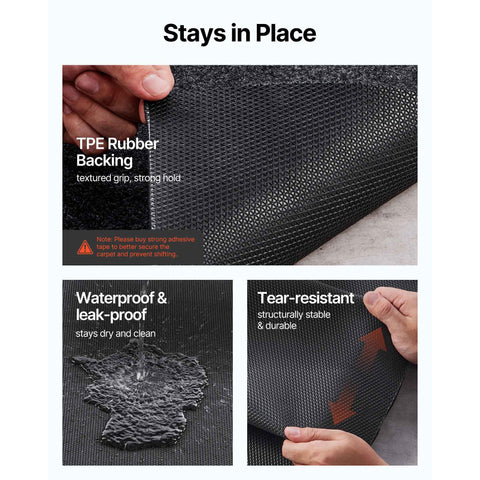 Garage Floor Mat, 2.3 x 5.79 M Waterproof Protection from Water,Snow, Rain,Mud and Oil for Cars, Non-slip Heavy Duty Containment Mat with TPE Anti-Leak Backing & Easy to Clean & Cuttable