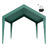 Carport Replacement Canopy, 6 x 3 m Potable Garage Tent Top Tarp, UV-Resistant & Waterproof Car Shelter Tarp, Heavy Duty Car Port Cover with Ball Buggees, Dark Green, Frame Not Included
