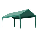 Carport Replacement Canopy, 6 x 3 m Potable Garage Tent Top Tarp, UV-Resistant & Waterproof Car Shelter Tarp, Heavy Duty Car Port Cover with Ball Buggees, Dark Green, Frame Not Included