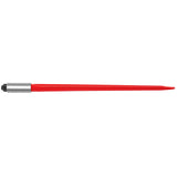 Hay Spear 32" Bale Spear 1350 lbs Capacity, Bale Spike Quick Attach Square Hay Bale Spears 1.4" Wide, Red Coated Bale Forks, Bale Hay Spike with Hex Nut & Sleeve for Buckets Tractors Loaders