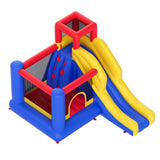 Inflatable Bounce House, Outdoor High Quality Playhouse Trampoline, Jumping Bouncer with Blower, Slide, and Storage Bag, Family Backyard Bouncy Castle, for Kid Ages 3_8 Years, 3.4x2.6x2.3m