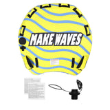 Towable Tube for Boating, 1-3 Riders Inflatable Towable Tube with Bumper Fins, 510 lbs Water Sport Towable Tubes for Boats to Pull, Full Nylon Cover, EVA Grab Handles and Speed Safety Valve