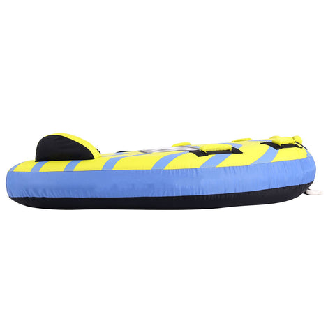 Towable Tube for Boating, 1-3 Riders Inflatable Towable Tube with Bumper Fins, 510 lbs Water Sport Towable Tubes for Boats to Pull, Full Nylon Cover, EVA Grab Handles and Speed Safety Valve