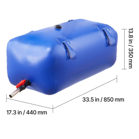 Water Storage Bladder 113L Large Capacity Water Bag, Portable & Collapsible Soft Waters Container, Leakproof & Tear-Resistant PVC Emergency Waters Storage Tank for RV Truck & Outdoor Use