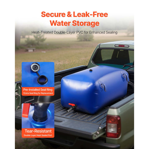Water Storage Bladder 240L Large Capacity Water Bag, Portable & Collapsible Soft Waters Container, Leakproof & Tear-Resistant PVC Emergency Waters Storage Tank for RV Truck & Outdoor Use