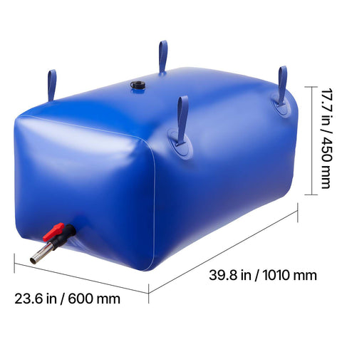 Water Storage Bladder 240L Large Capacity Water Bag, Portable & Collapsible Soft Waters Container, Leakproof & Tear-Resistant PVC Emergency Waters Storage Tank for RV Truck & Outdoor Use