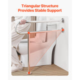 Toilet Safety Rail, 80 cm U-Shaped Handicap Grab Bar, 304 Stainless Steel Senior Safety Pole, Toilet Grab Bars with Anti-Slip Handle, 136 kg Load Capacity Security Handrail with Support Leg