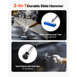 Dent Puller Kit, 61 PCS Paintless Dent Removal Kit with Golden Lifter, Slide Hammer T-Bar, Glue Gun, Auto Body Hail Damage Repair Remover Tools for Car Refrigerator Large Small Door Ding Repair