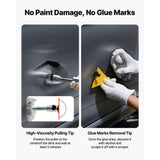 Dent Puller Kit, 61 PCS Paintless Dent Removal Kit with Golden Lifter, Slide Hammer T-Bar, Glue Gun, Auto Body Hail Damage Repair Remover Tools for Car Refrigerator Large Small Door Ding Repair