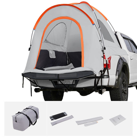 SUV Camping Tent, 8'-8' SUV Tent Attachment for Camping with Rain Layer and Carry Bag, PU2000mm Double Layer Truck Tent, Accommodate 6-8 Person, Rear Tent for Van Hatch Tailgate