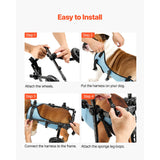 Dog Wheelchair for Back Legs, Adjustable 2 Wheels Pet Wheelchair, Lightweight Dog Cart with Shock-Absorbing Wheels, Mobility Support Wheel Chair for Disabled Injured Dogs up to 15kg, Medium