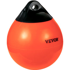 VEVOR Boat Buoy Balls, 15"" Diameter Inflatable Heavy-Duty Marine-Grade PVC Marker Buoys, Round Boat Mooring Buoys, Anchoring, Rafting, Marking, Fishing, Orange
