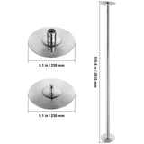 Professional Dancing Pole, Spinning Static Dancing Pole Kit, Portable Removable Pole, 45mm Heavy-Duty Stainless Steel Pole, Height Adjustable Fitness Pole, for Exercise Home Club Gym, Silver