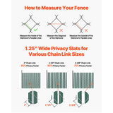 Bottom Locking Privacy Slats, Single-Wall Vertical Bottom-Locking Slats for Chain-Link Fence, High-Density HDPE Chain Link Slats Ideally Fit 1.2 m High Fence for Garden Farm Sports Field(Green)
