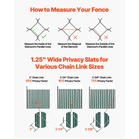 Bottom Locking Privacy Slats, Single-Wall Vertical Bottom-Locking Slats for Chain-Link Fence, High-Density HDPE Chain Link Slats Ideally Fit 1.2 m High Fence for Garden Farm Sports Field(Green)